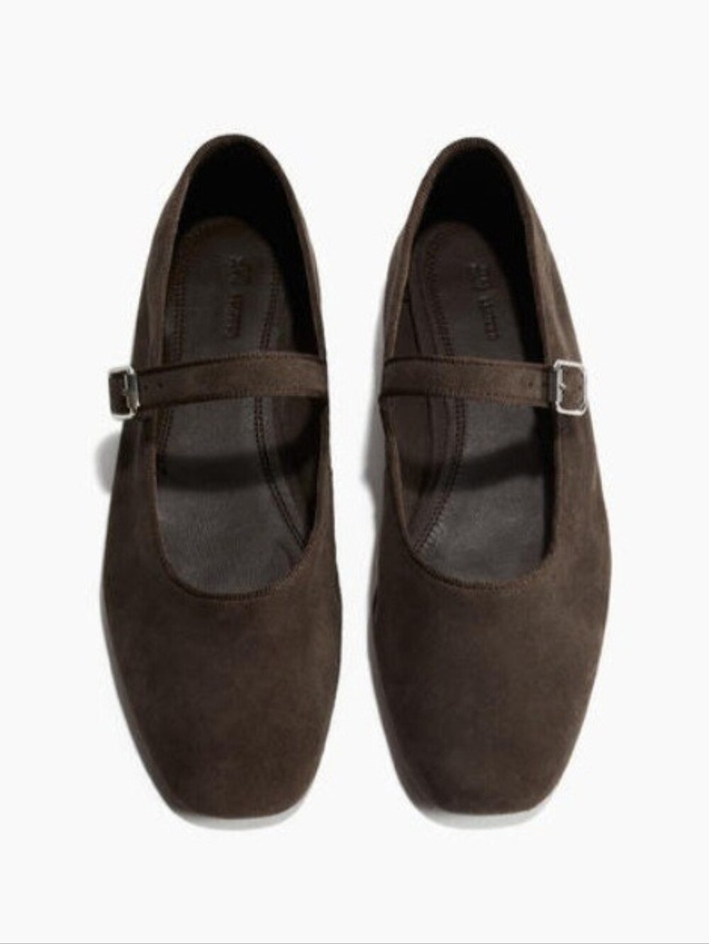 Women’s Brown Genuine Suede Mary Jane Flats Size 42